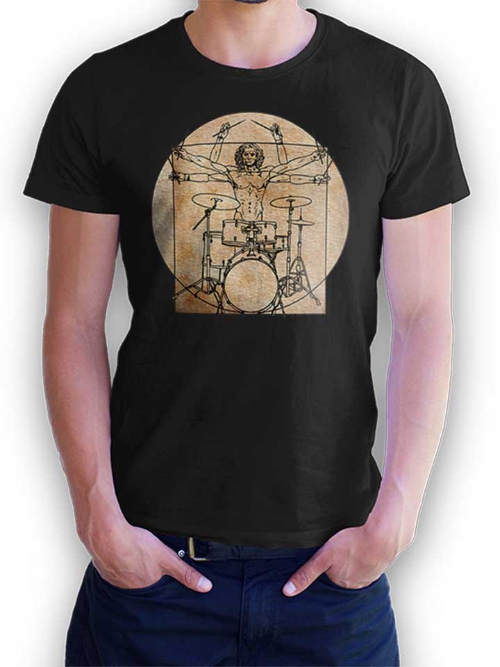 Da Vinci Drummer Camiseta negro L