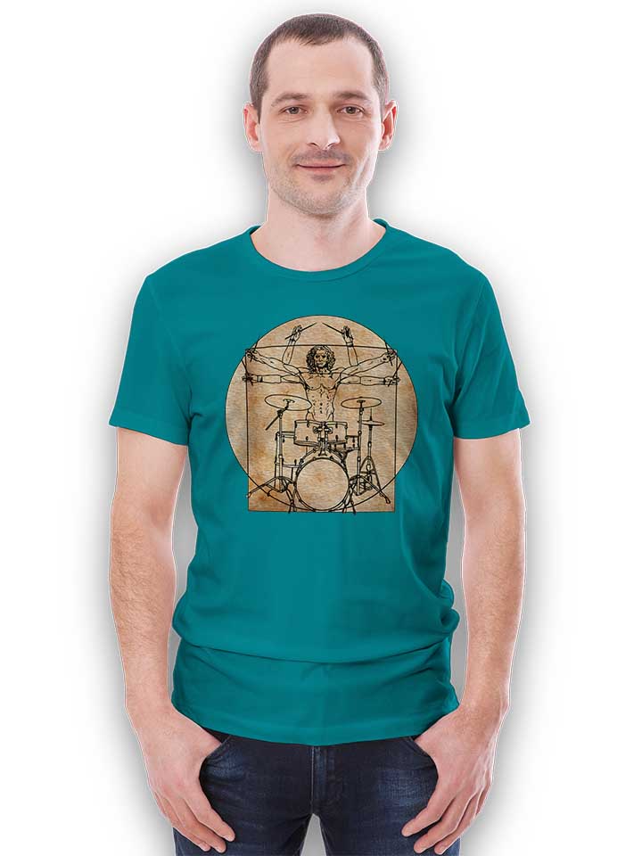 da-vinci-drummer-t-shirt tuerkis 2