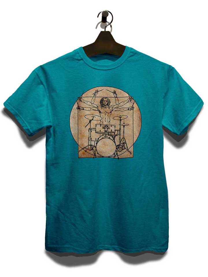 da-vinci-drummer-t-shirt tuerkis 3