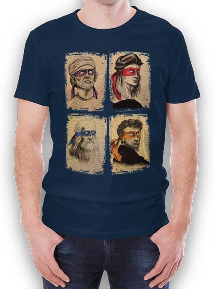 Da Vinci Turtles 02 T-Shirt navy L