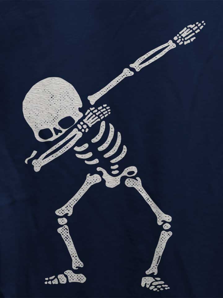dabbing-skeleton-damen-t-shirt dunkelblau 4