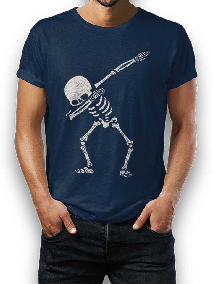 Dabbing Skeleton T-Shirt dunkelblau L