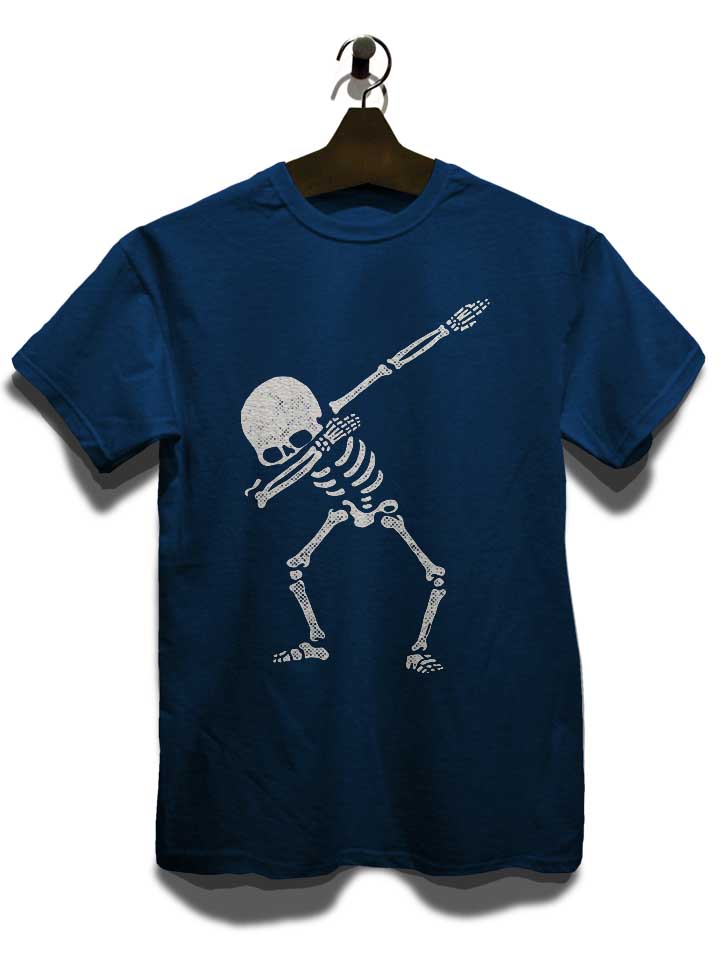 dabbing-skeleton-t-shirt dunkelblau 3