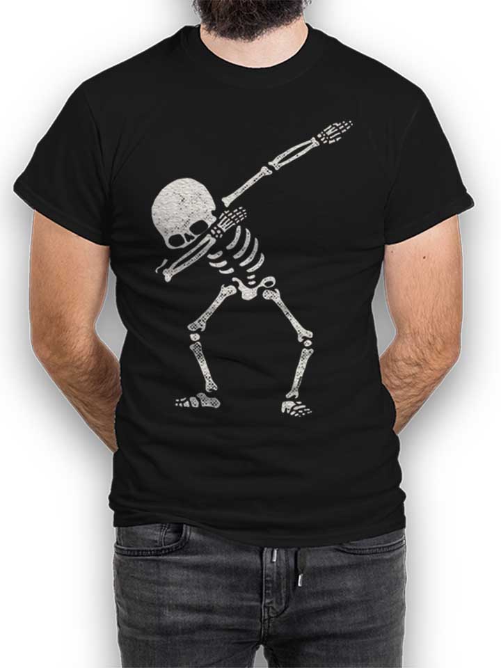 Dabbing Skeleton Kinder T-Shirt schwarz 110 / 116