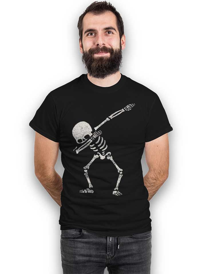 dabbing-skeleton-t-shirt schwarz 2