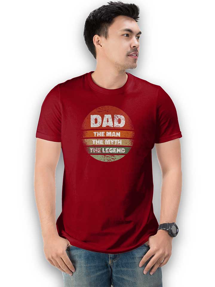 dad-man-myth-legend-t-shirt bordeaux 2