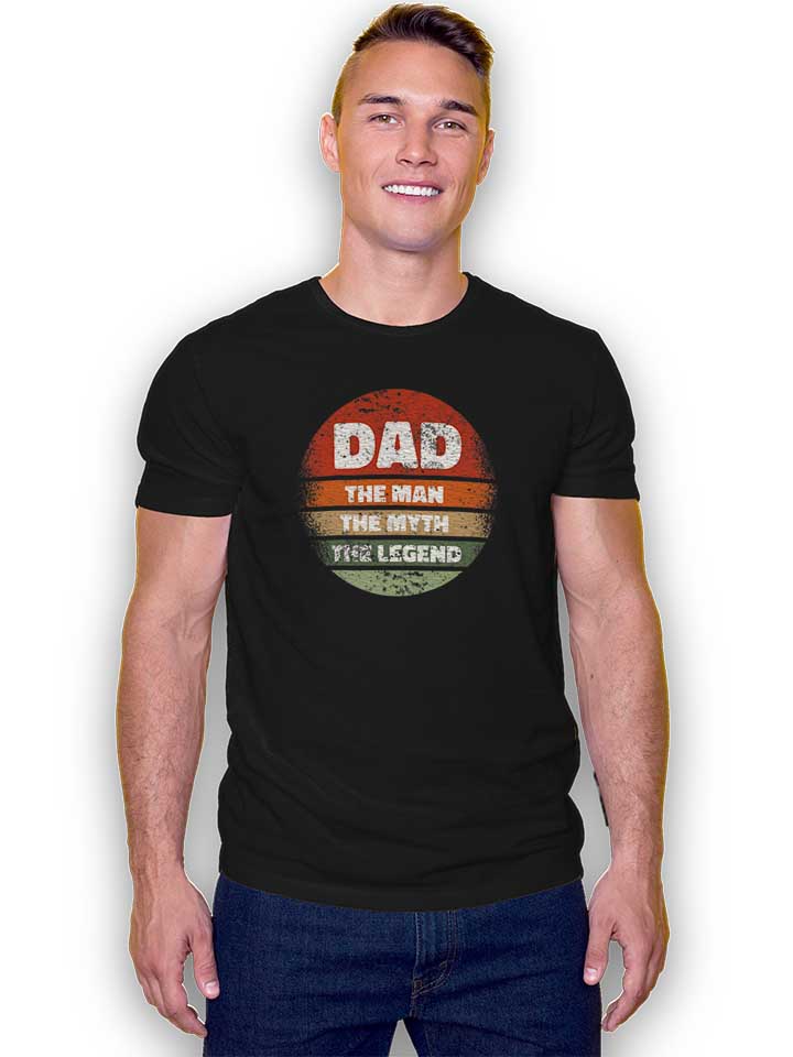 dad-man-myth-legend-t-shirt schwarz 2
