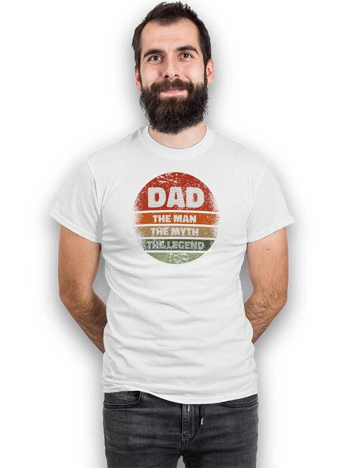 dad-man-myth-legend-t-shirt weiss 2