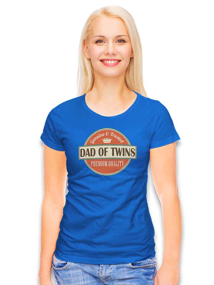 dad-of-twins-damen-t-shirt royal 2