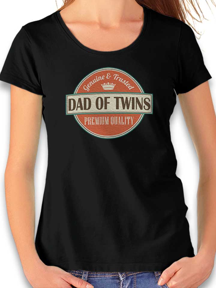 dad-of-twins-damen-t-shirt schwarz 1