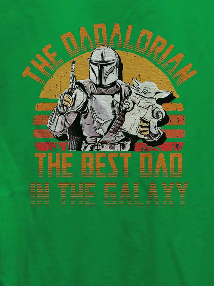 dadalorian-best-dad-in-the-galaxy-damen-t-shirt gruen 4