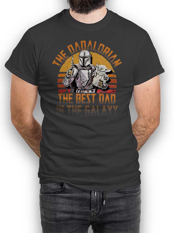 Dadalorian Best Dad In The Galaxy T-Shirt dunkelgrau L