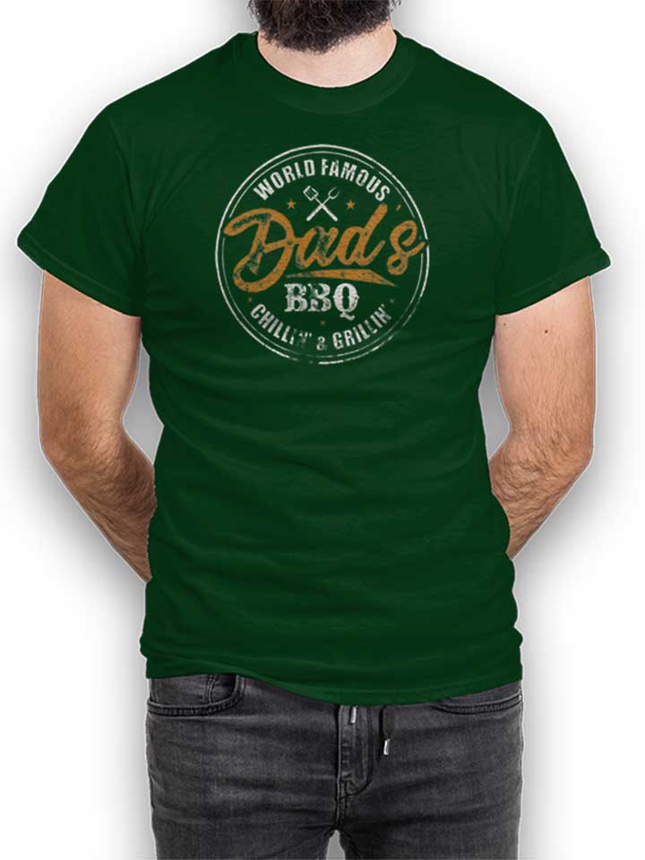 Dads Fathers Day Bbq Camiseta verde-oscuro L