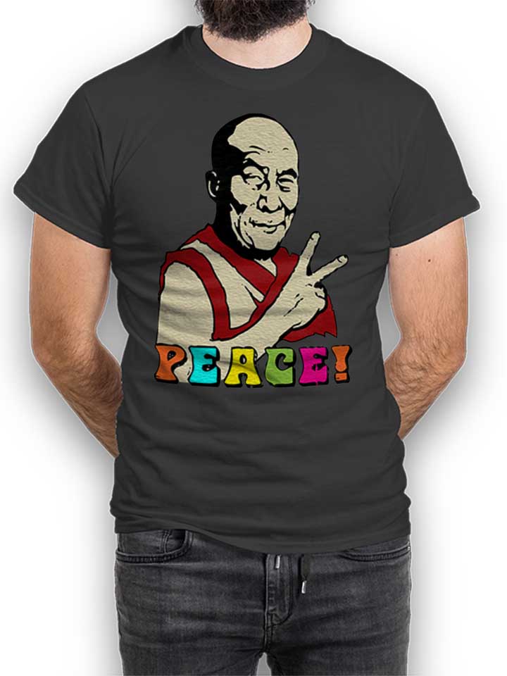 Dalai Lama Peace T-Shirt dunkelgrau L