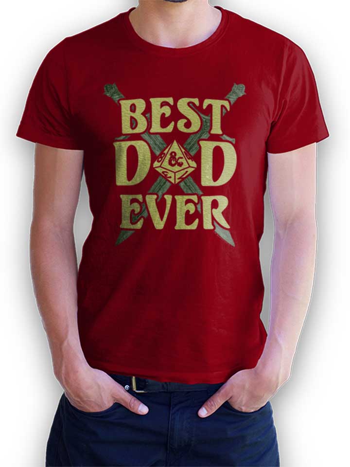 Dandd Best Dad Ever T-Shirt maroon L
