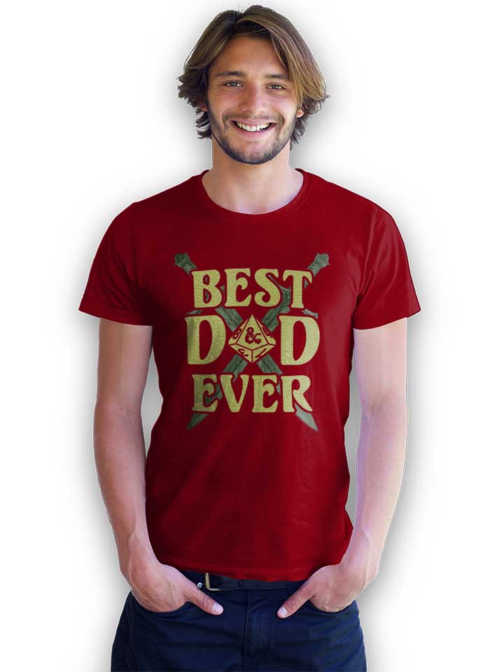 dandd-best-dad-ever-t-shirt bordeaux 2