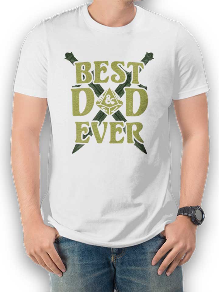 Dandd Best Dad Ever T-Shirt weiss L