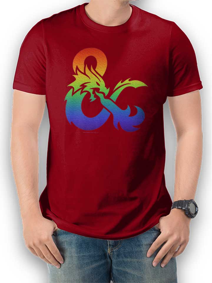 Dandd Pride Gradient Logo T-Shirt bordeaux L