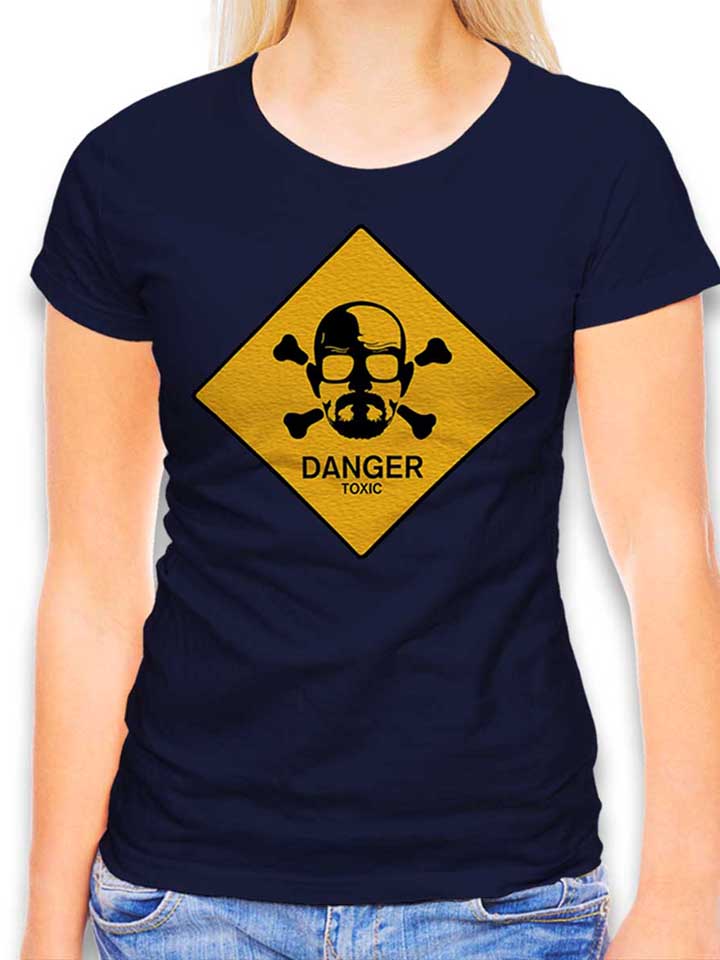 danger-toxic-damen-t-shirt dunkelblau 1