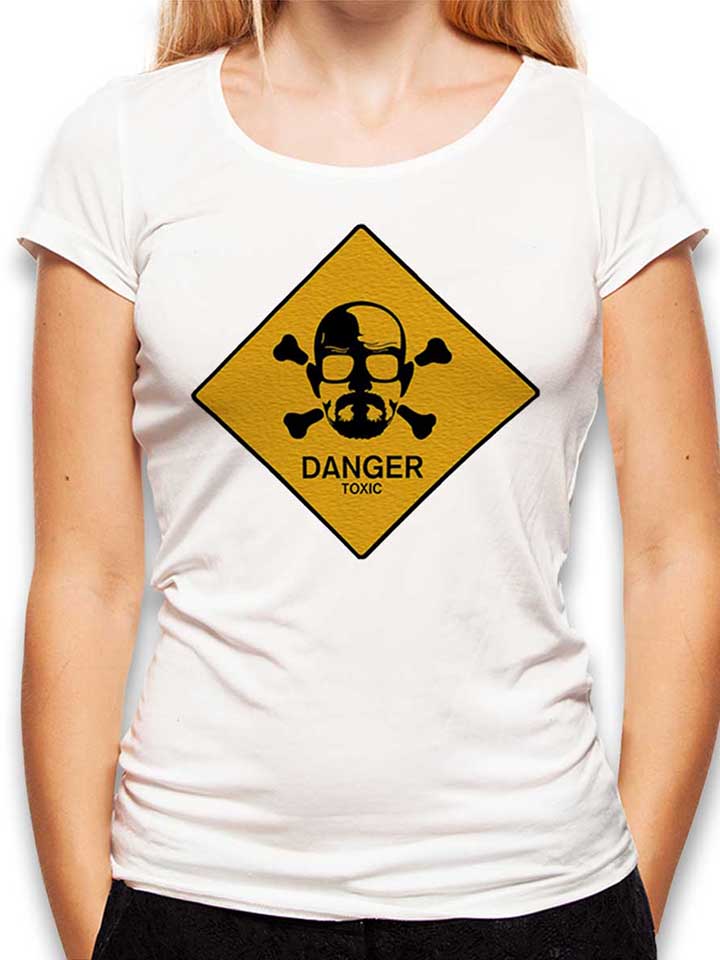 Danger Toxic Damen T-Shirt weiss L