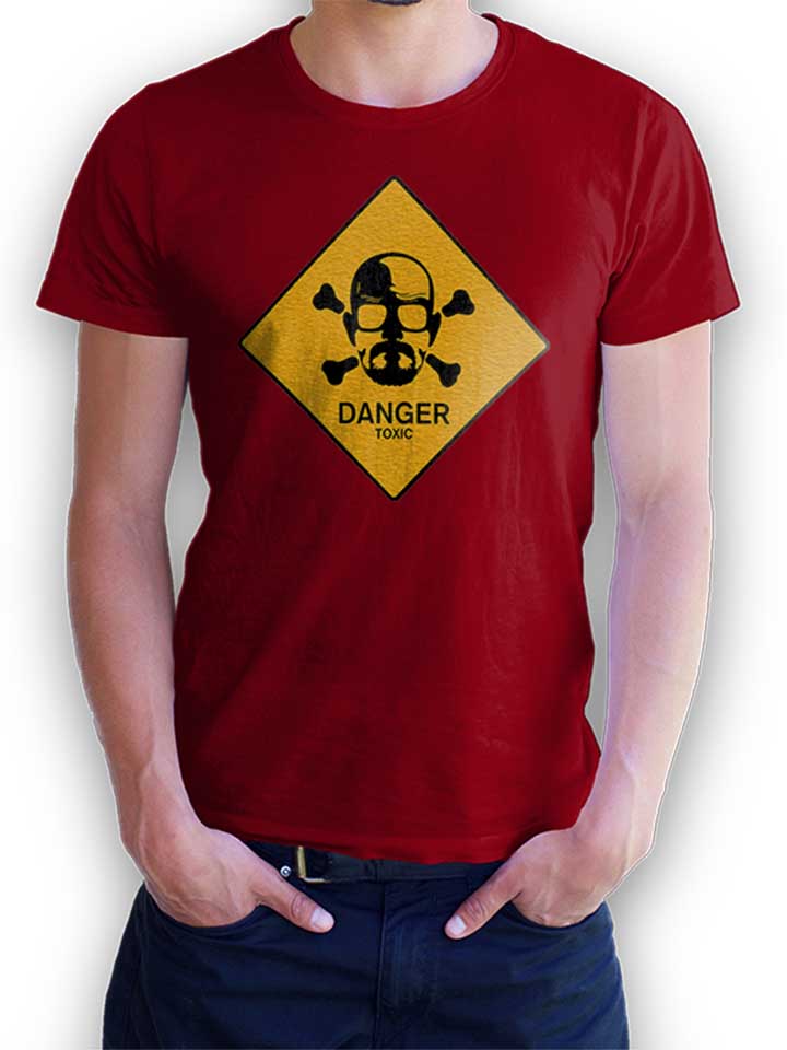 danger-toxic-t-shirt bordeaux 1