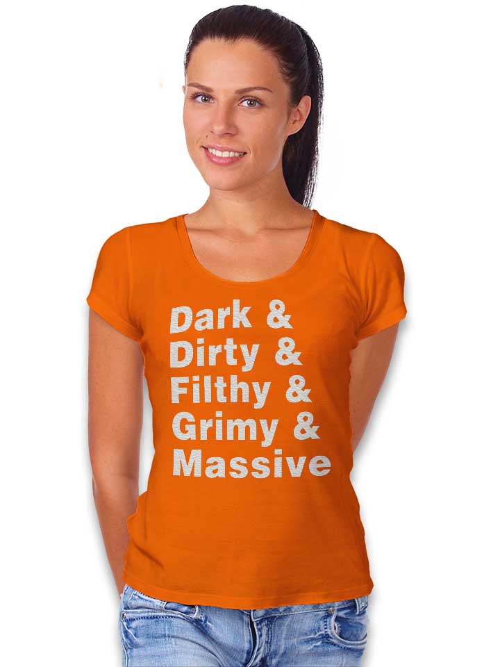 dark-dirty-filthy-grimy-massive-damen-t-shirt orange 2