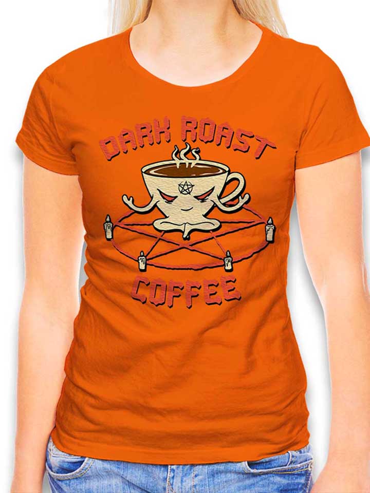 Dark Roast Coffee Damen T-Shirt orange L