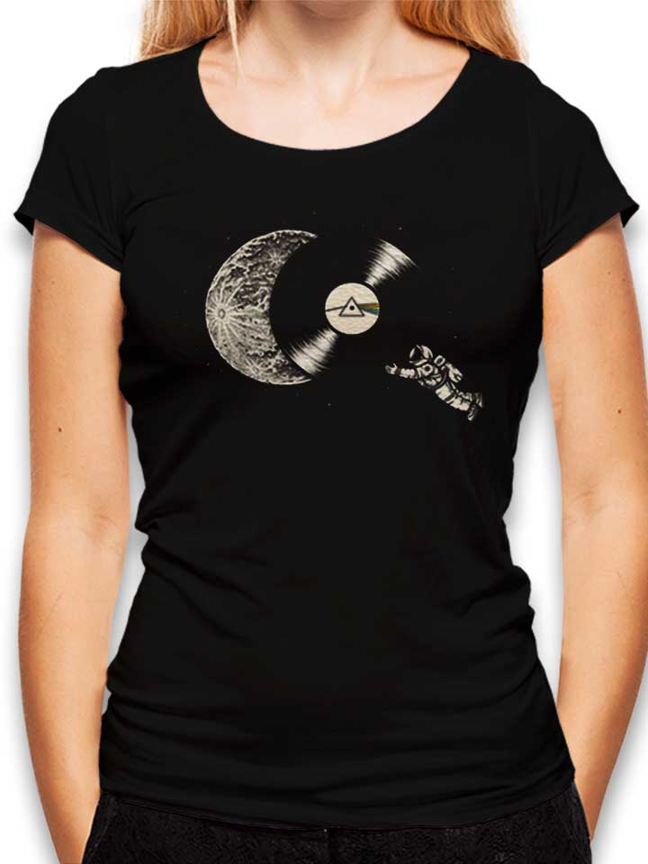 Dark Side Moon Astronaut Damen T-Shirt schwarz L