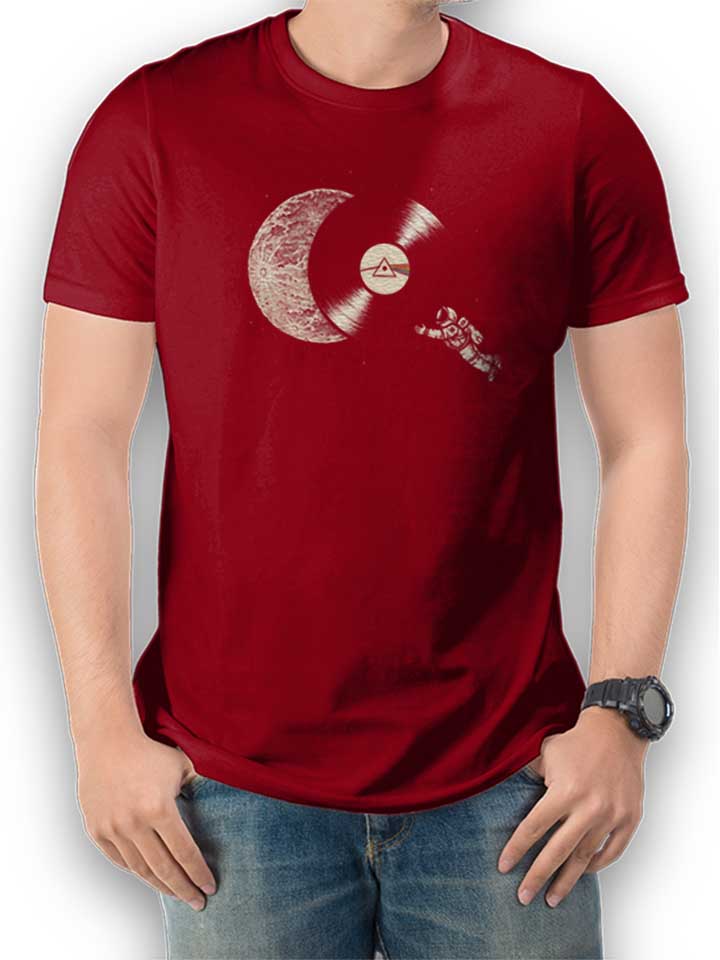 Dark Side Moon Astronaut T-Shirt maroon L