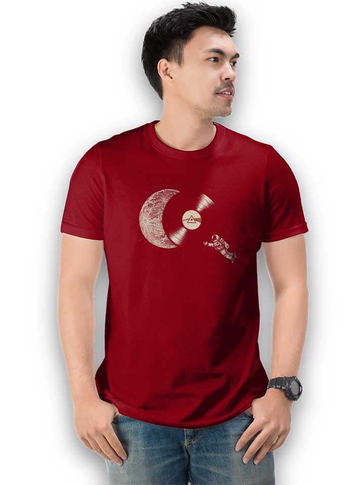dark-side-moon-astronaut-t-shirt bordeaux 2