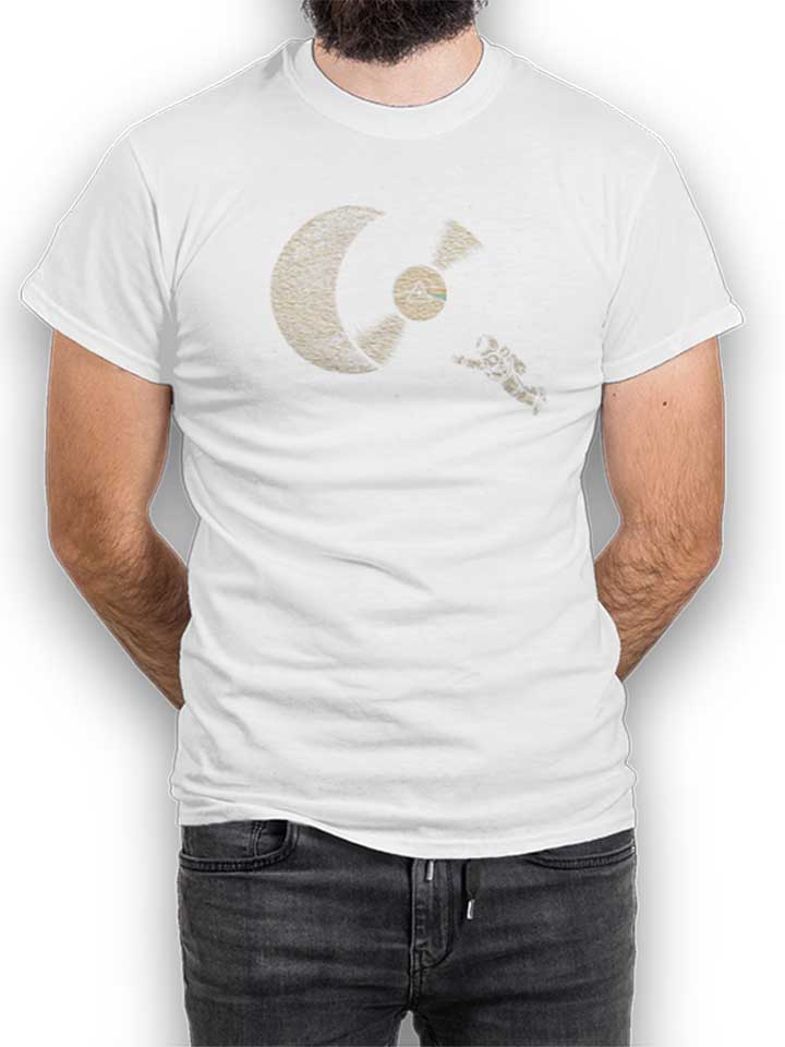 Dark Side Moon Astronaut T-Shirt weiss L