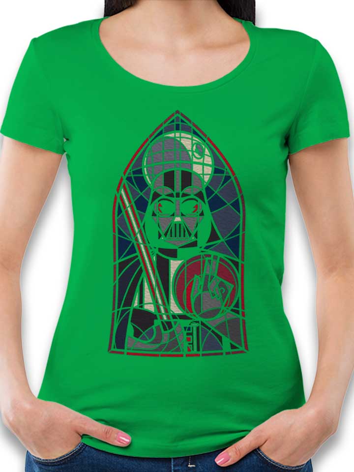 Darth Vader Church Damen T-Shirt gruen L