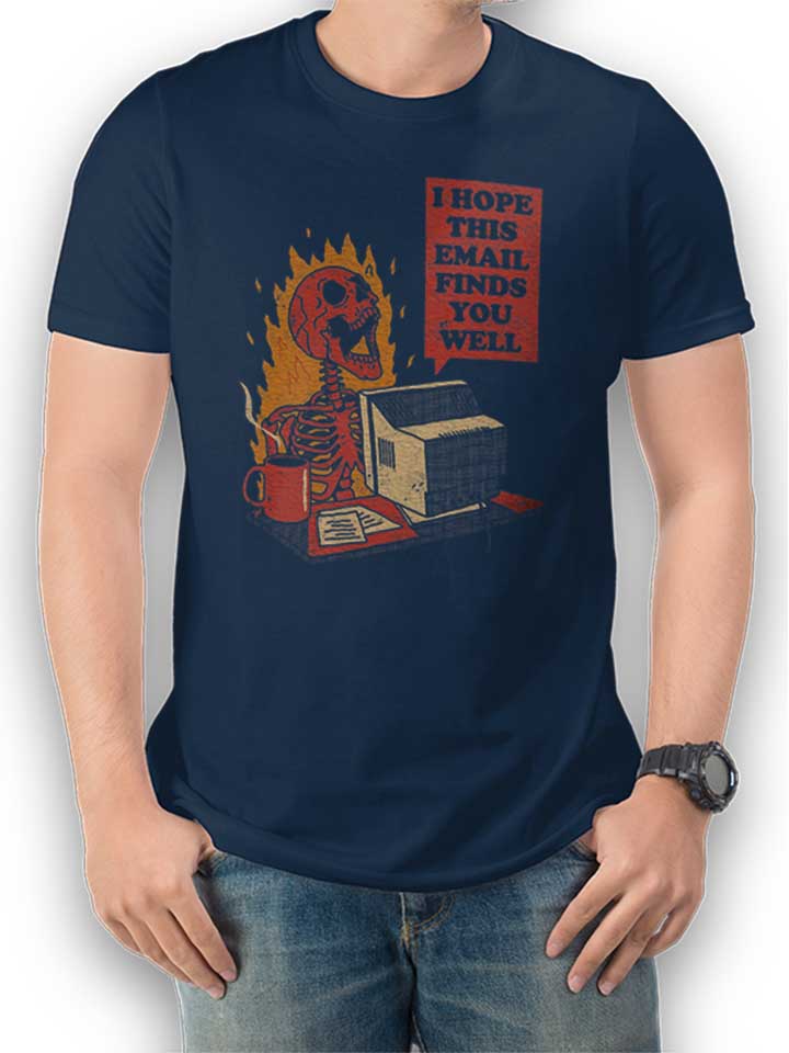 Dead E Mail T-Shirt dunkelblau L