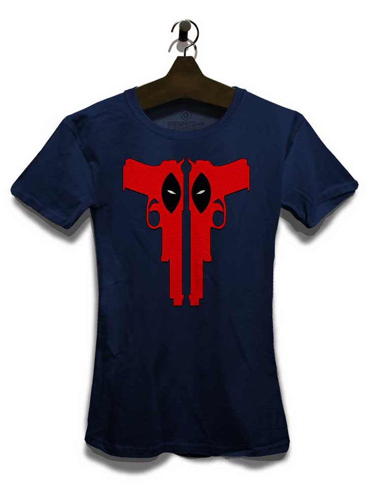 deadpool-guns-damen-t-shirt dunkelblau 3