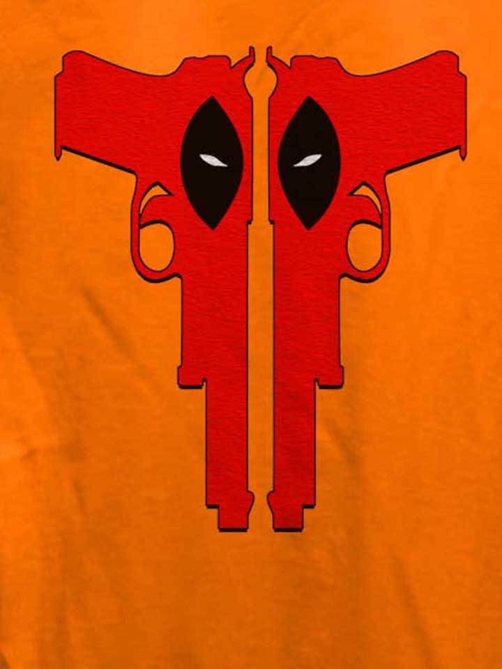 deadpool-guns-damen-t-shirt orange 4