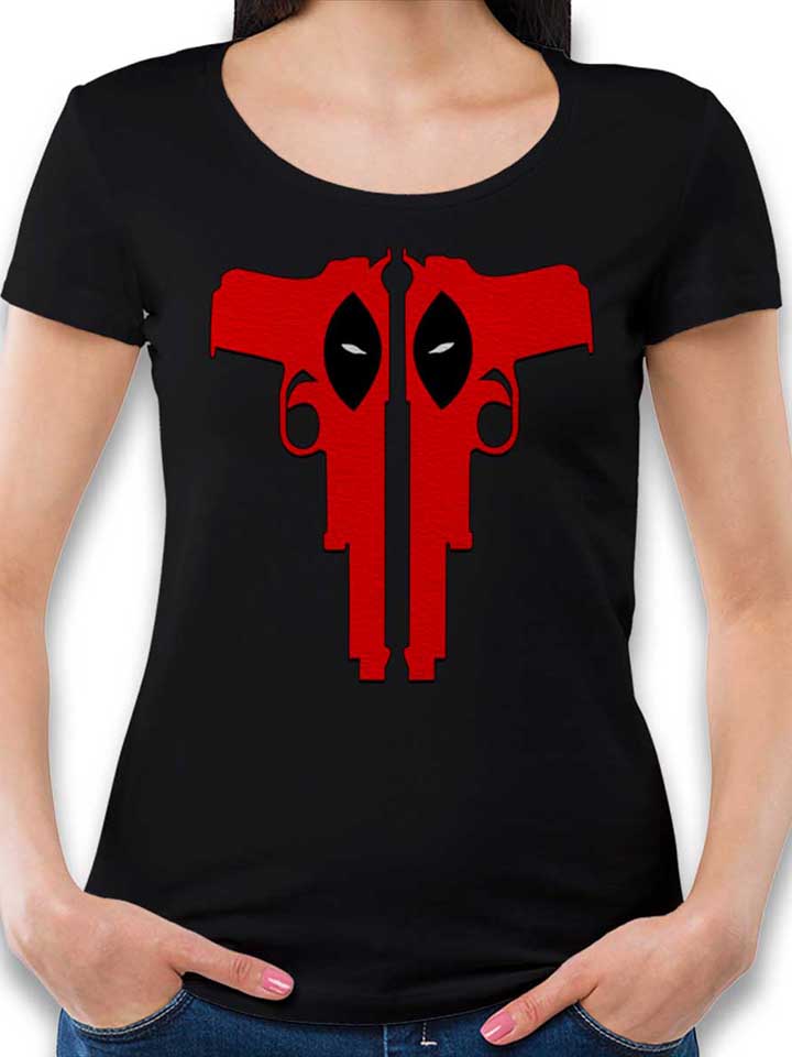 Deadpool Guns Womens T-Shirt black L
