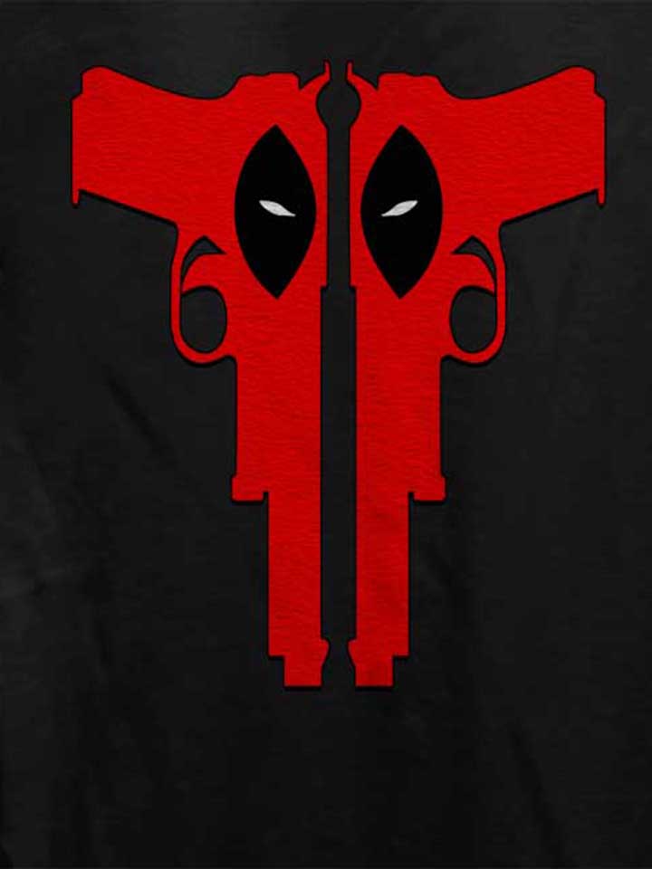 deadpool-guns-damen-t-shirt schwarz 4