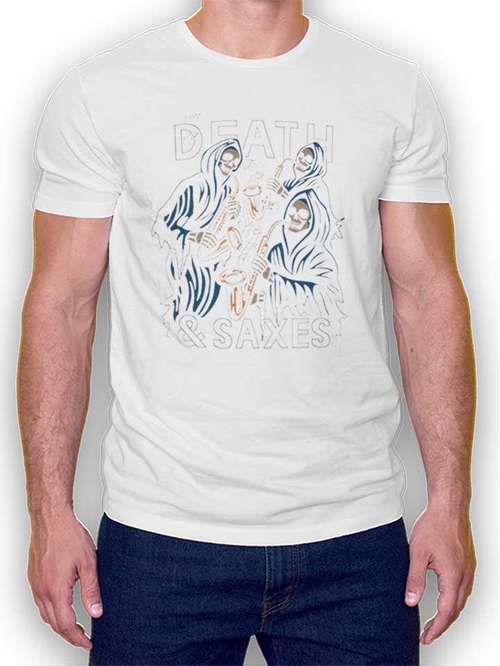 death-and-saxes-t-shirt weiss 1