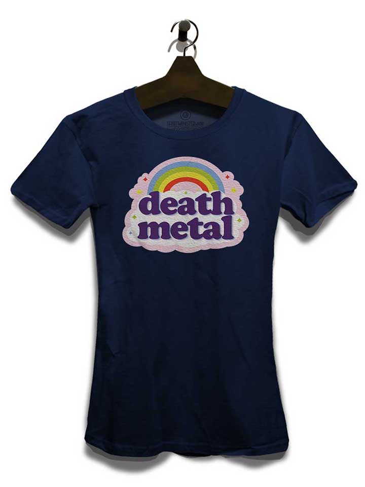 death-metal-rainbow-damen-t-shirt dunkelblau 3