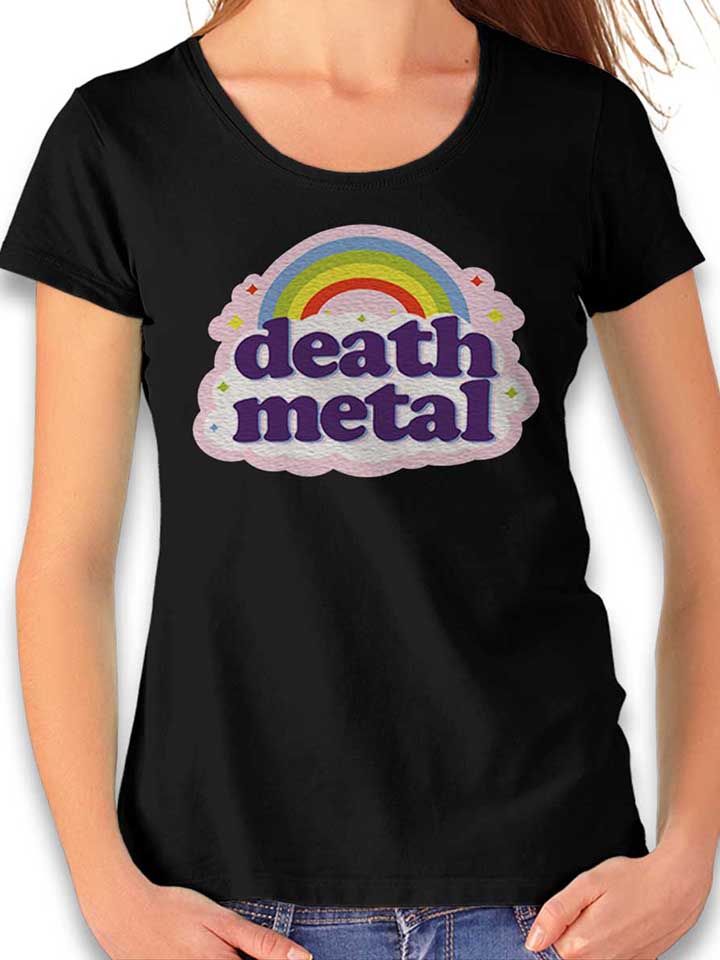 Death Metal Rainbow Damen T-Shirt schwarz L