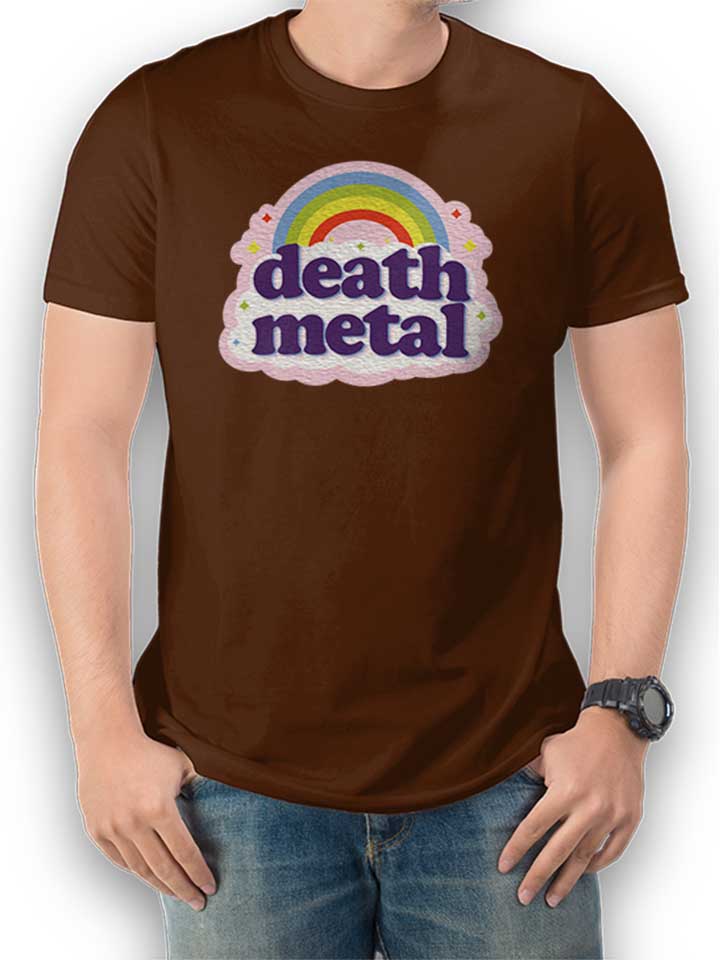 Death Metal Rainbow T-Shirt brown L