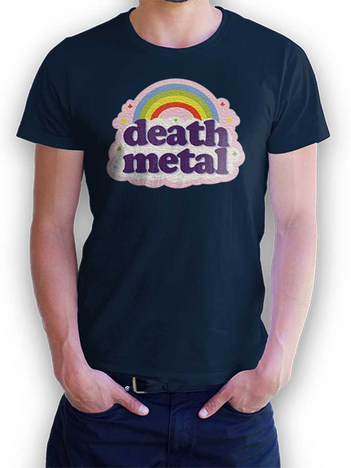 death-metal-rainbow-t-shirt dunkelblau 1