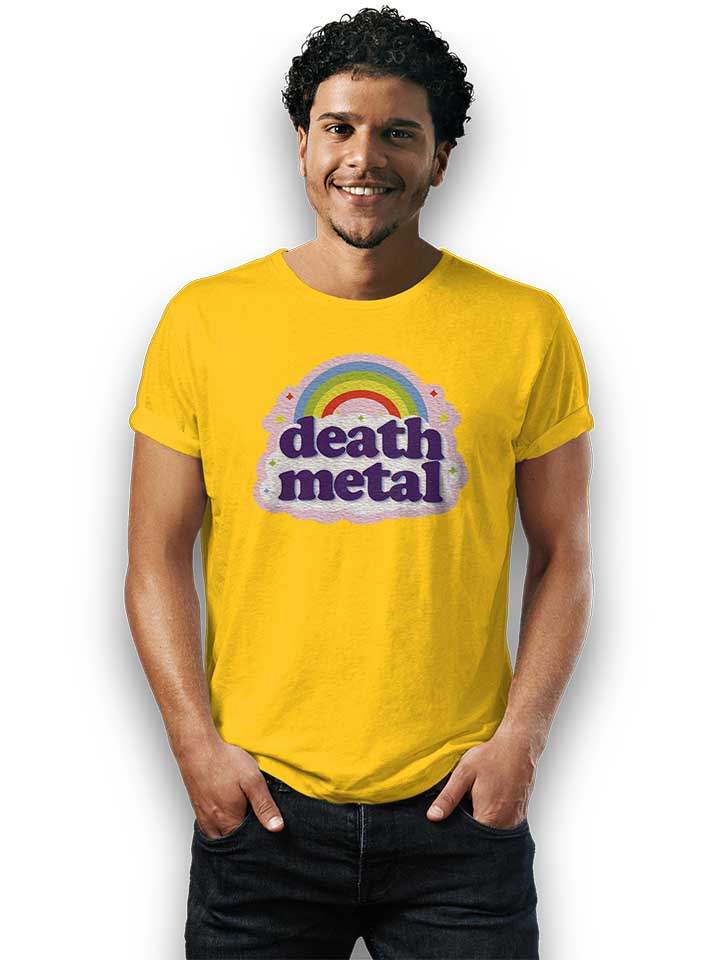 death-metal-rainbow-t-shirt gelb 2