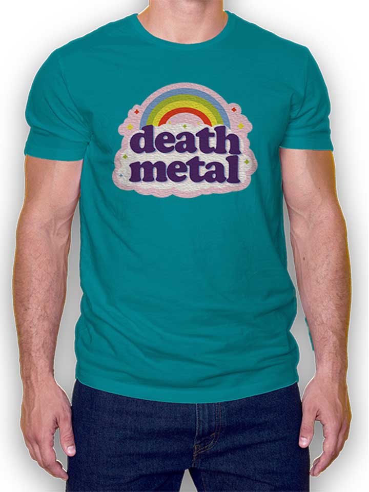 Death Metal Rainbow T-Shirt tuerkis L