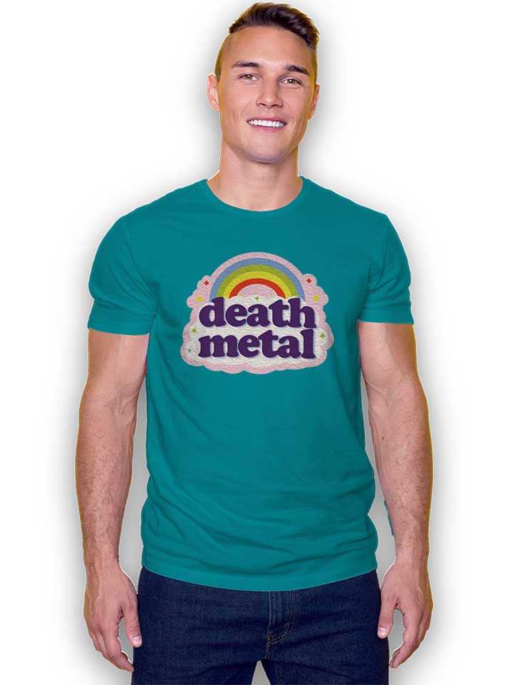 death-metal-rainbow-t-shirt tuerkis 2
