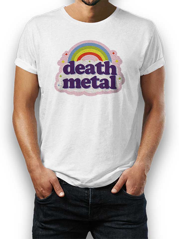 Death Metal Rainbow T-Shirt weiss L