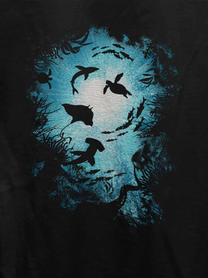 deepness-sea-fishes-damen-t-shirt schwarz 4