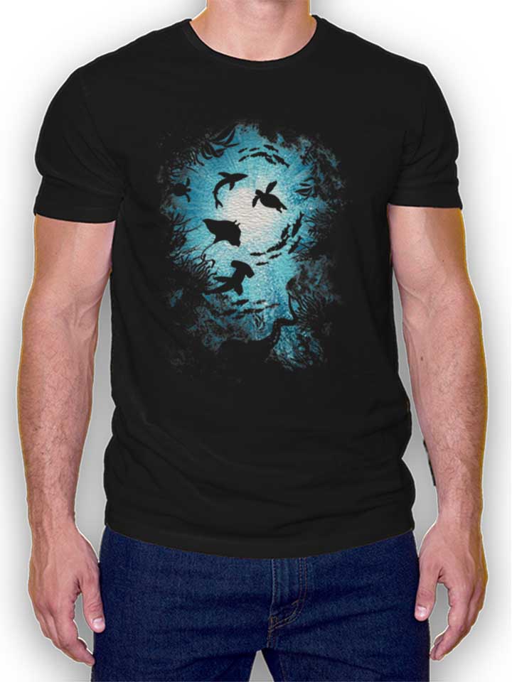 deepness-sea-fishes-t-shirt schwarz 1