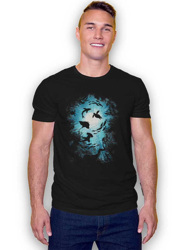 deepness-sea-fishes-t-shirt schwarz 2