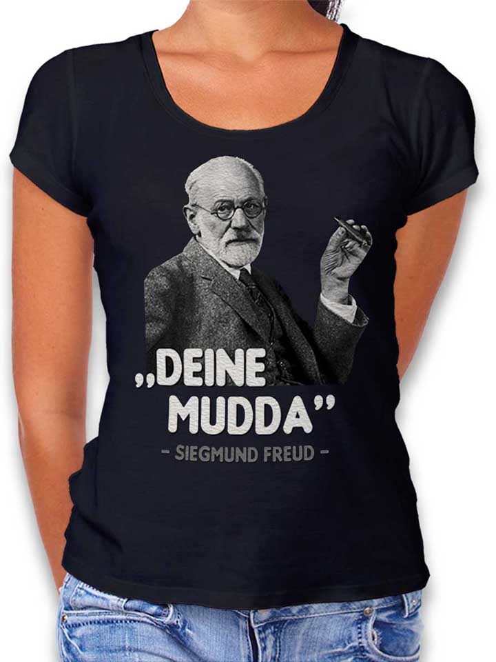 deine-mudda-siegmund-freud-damen-t-shirt schwarz 1